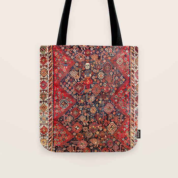 Qashqaâi Fars Southwest Persian Nomad Rug Print Tote Bag Gallery Image 1