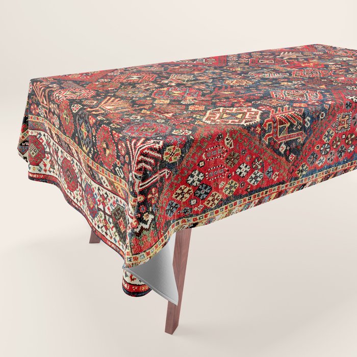 Qashqaâi Fars Southwest Persian Nomad Rug Print Tablecloth Gallery Image 1