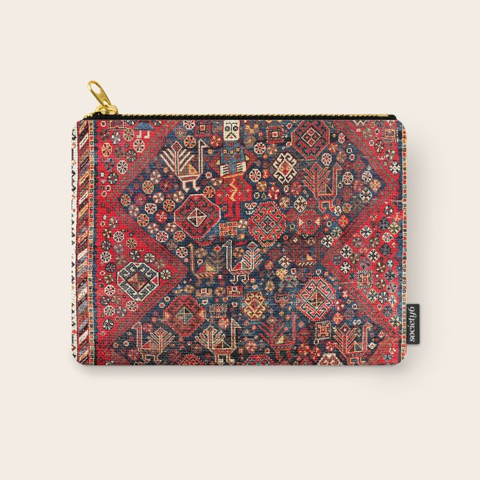 Qashqaâi Fars Southwest Persian Nomad Rug Print Carry All Pouch Gallery Image 1