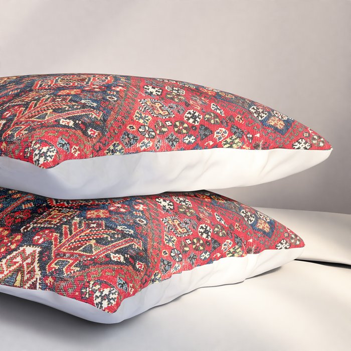 Qashqaâi Fars Southwest Persian Nomad Rug Print Pillow Sham Gallery Image 3