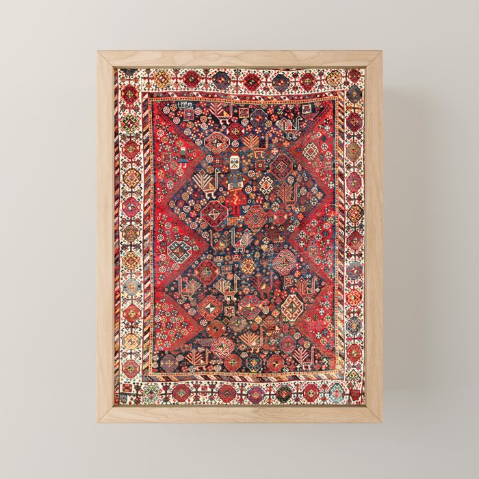 Qashqaâi Fars Southwest Persian Nomad Rug Print Mini Art Print Gallery Image 1