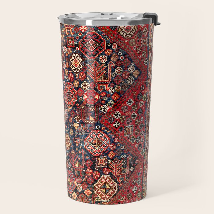 Qashqaâi Fars Southwest Persian Nomad Rug Print Travel Mug Gallery Image 2