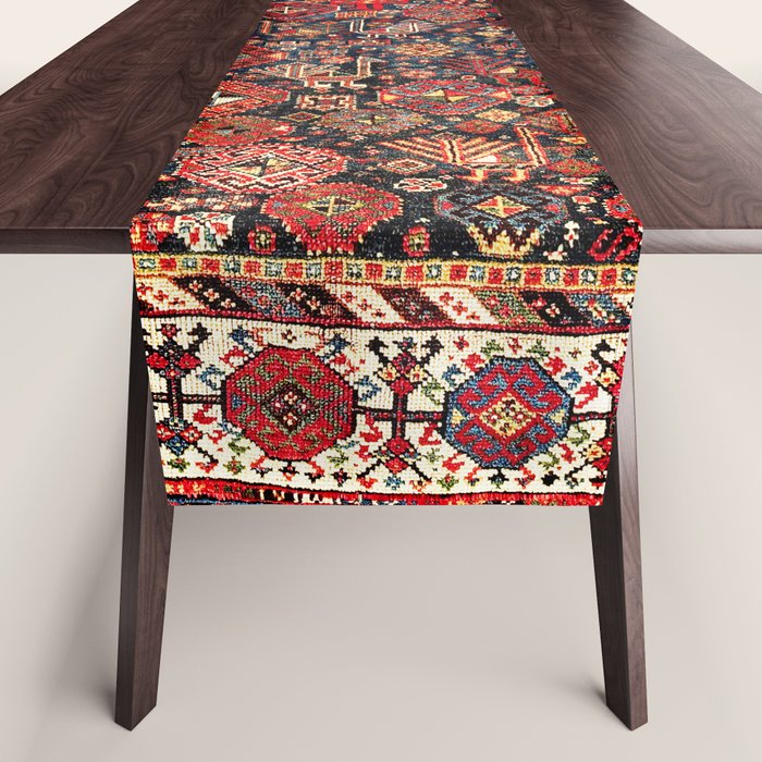 Qashqaâi Fars Southwest Persian Nomad Rug Print Table Runner Gallery Image 1