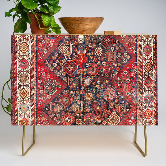 Qashqaâi Fars Southwest Persian Nomad Rug Print Credenza Gallery Image 1