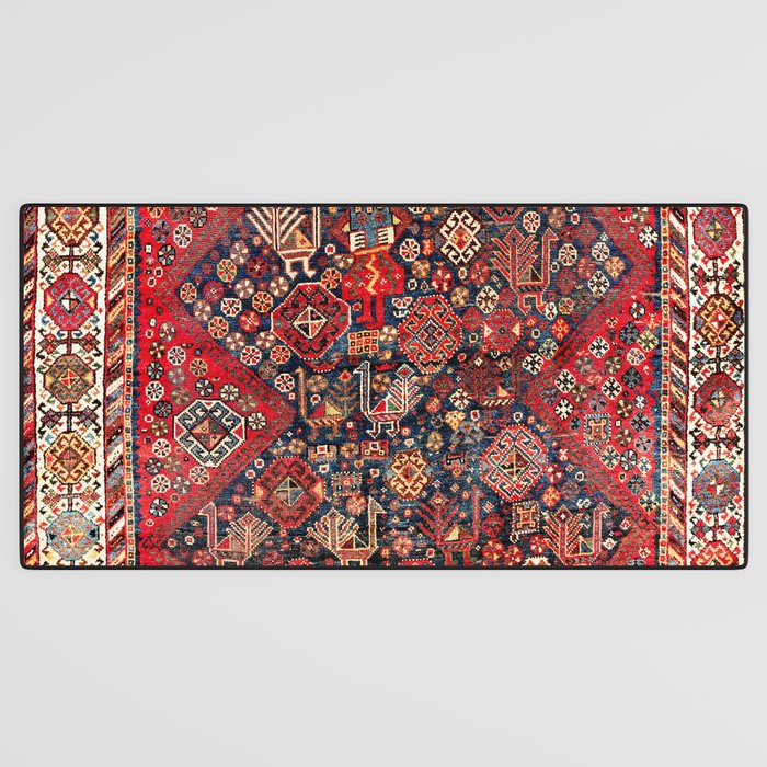 Qashqaâi Fars Southwest Persian Nomad Rug Print Desk Mat Gallery Image 3