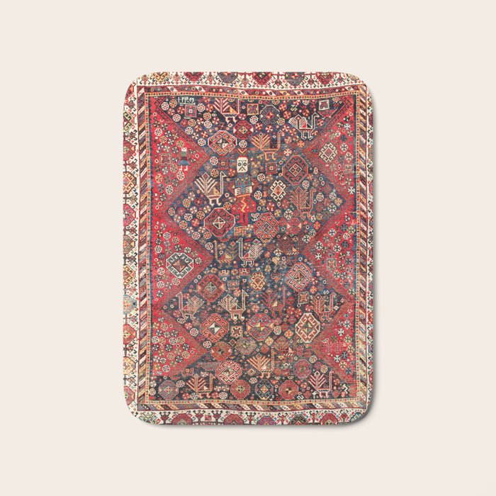 Qashqaâi Fars Southwest Persian Nomad Rug Print Bath Mat Gallery Image 1