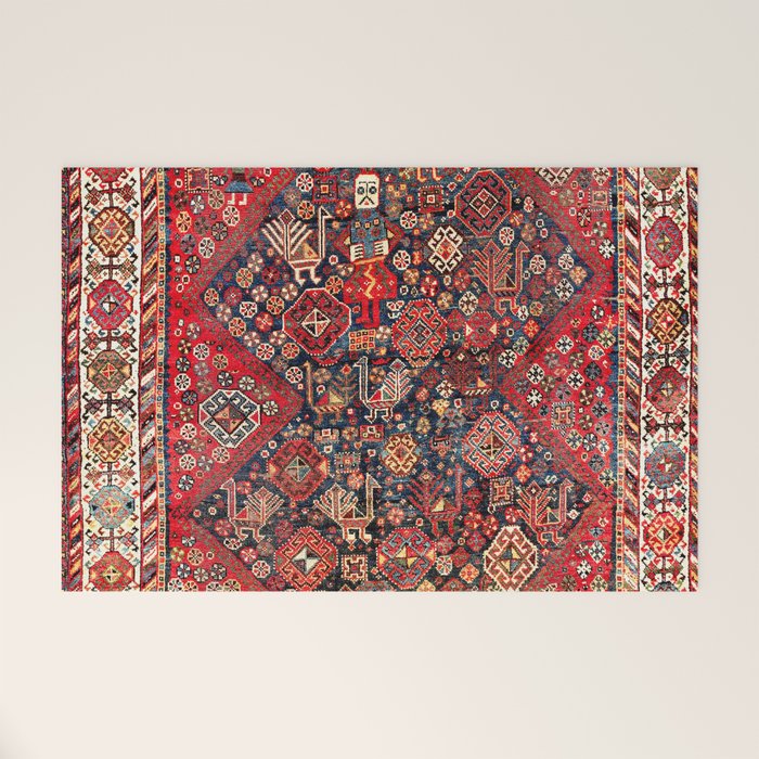 Qashqaâi Fars Southwest Persian Nomad Rug Print Welcome Mat Gallery Image 1