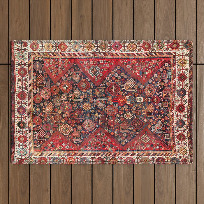 Qashqaâi Fars Southwest Persian Nomad Rug Print Outdoor Rug Gallery Image 1