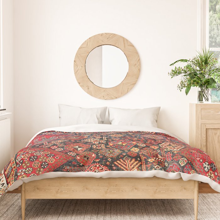 Qashqaâi Fars Southwest Persian Nomad Rug Print Duvet Cover Gallery Image 3