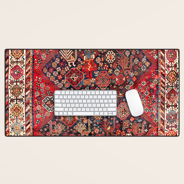 Qashqaâi Fars Southwest Persian Nomad Rug Print Desk Mat Gallery Image 1