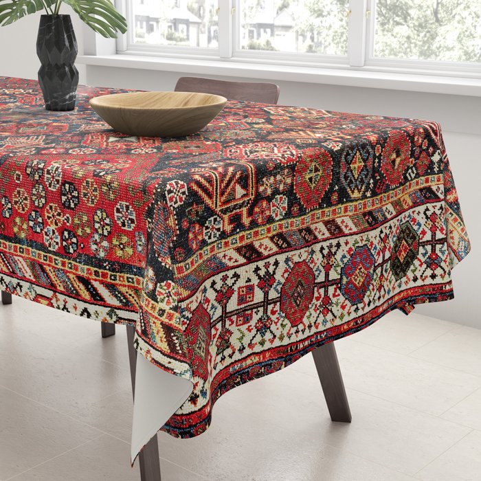 Qashqaâi Fars Southwest Persian Nomad Rug Print Tablecloth Gallery Image 3