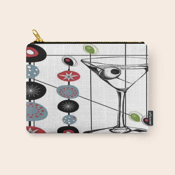 Mid-Century Modern Art Atomic Cocktail 3.0 Carry All Pouch Gallery Image 1