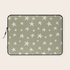 Stars Sage Green Laptop Sleeve Gallery Image 1