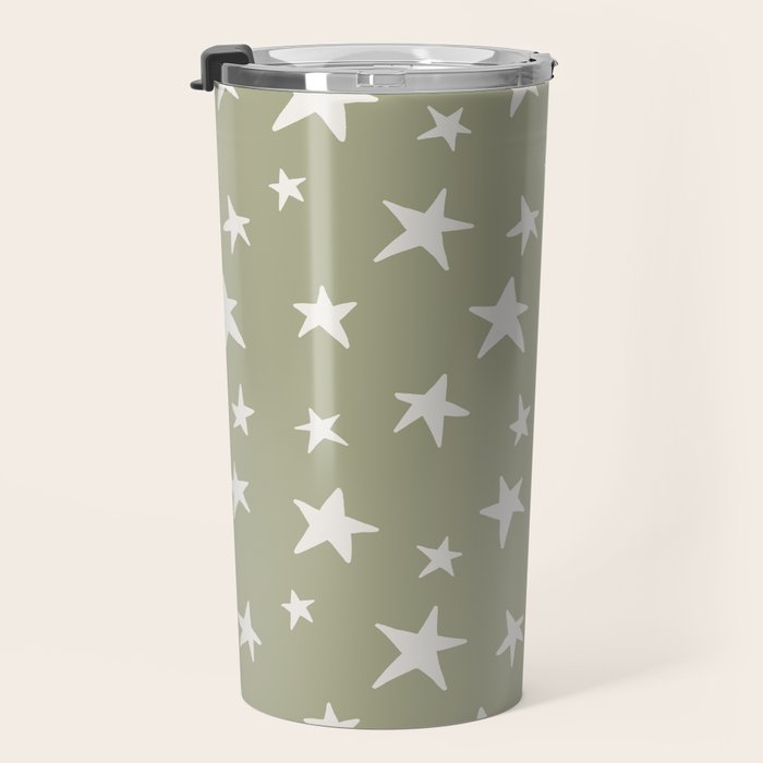 Stars Sage Green Travel Mug Gallery Image 3