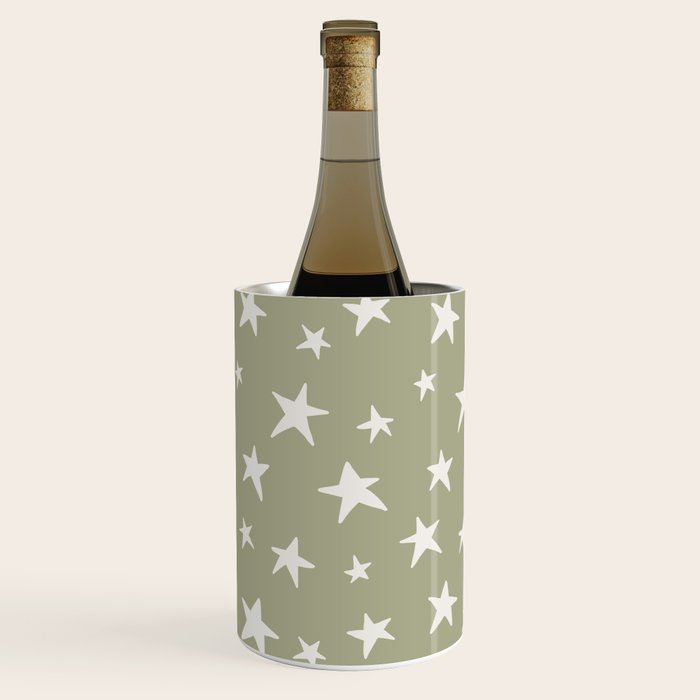 Stars Sage Green Wine Chiller Gallery Image 3