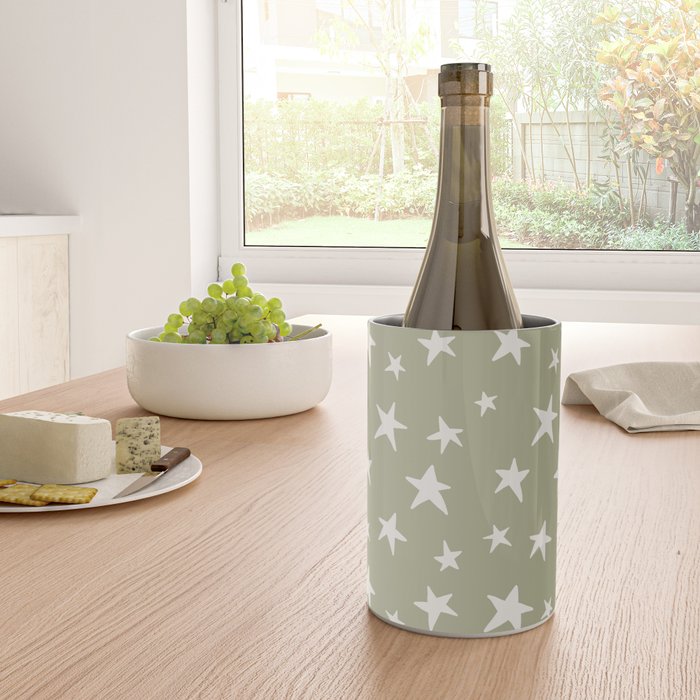 Stars Sage Green Wine Chiller Gallery Image 4