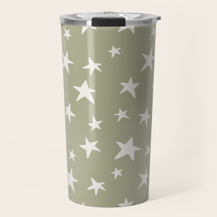 Stars Sage Green Travel Mug Gallery Image 1
