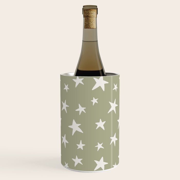 Stars Sage Green Wine Chiller Gallery Image 2