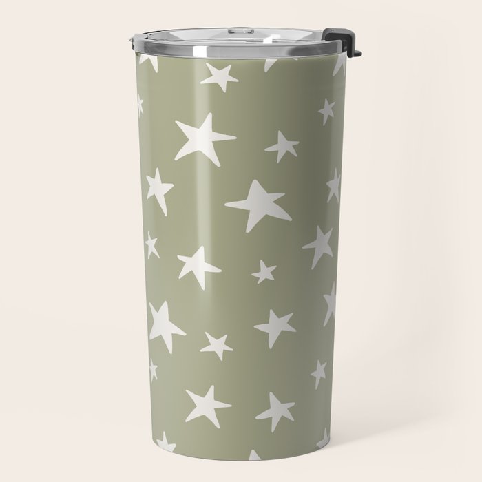 Stars Sage Green Travel Mug Gallery Image 2