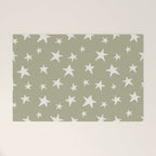 Stars Sage Green Welcome Mat Gallery Image 1