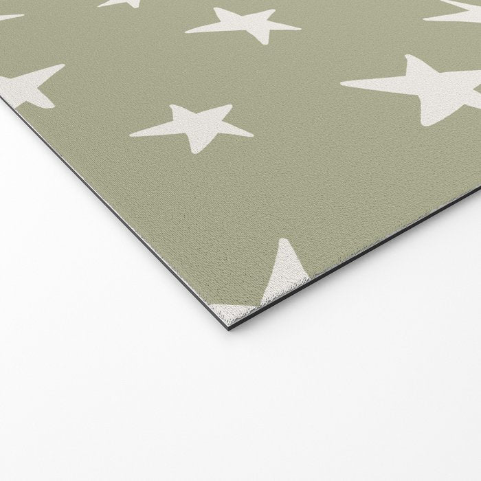 Stars Sage Green Welcome Mat Gallery Image 2