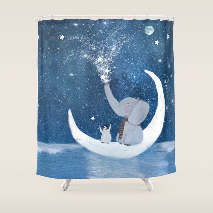 shooting stars Shower Curtain Gallery Image 1