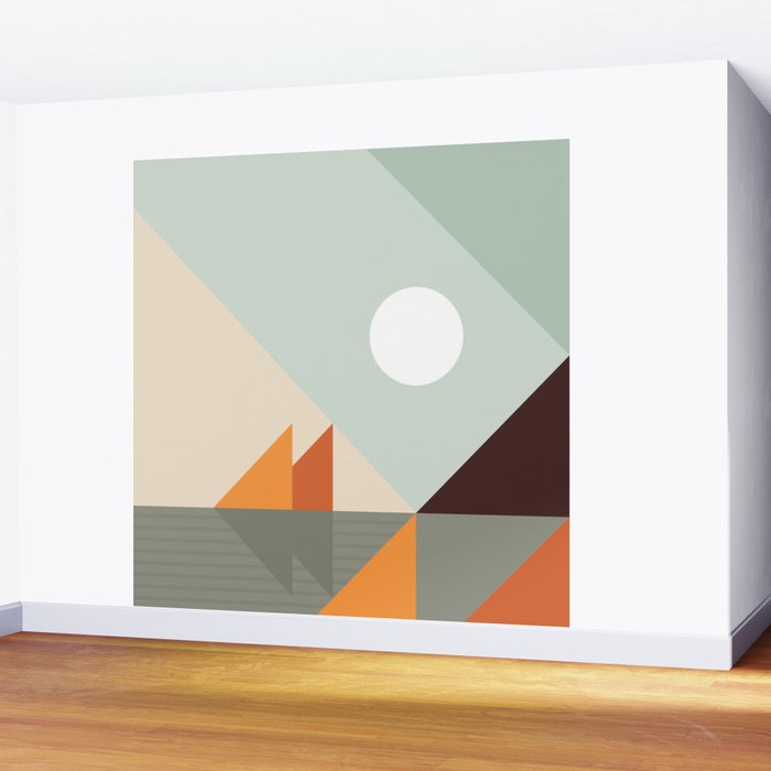 Geometric Landscape 24 Wall Mural Gallery Image 2