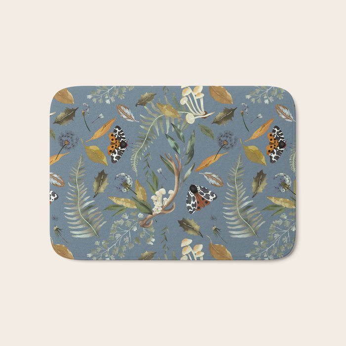 Moths Mystical Woodland B Bath Mat Gallery Image 1