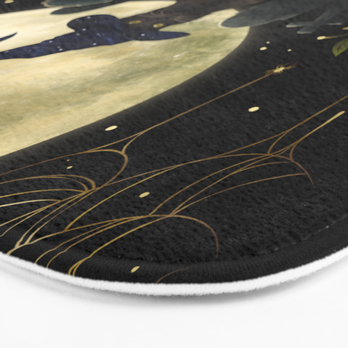 The Black Cat on Halloween Night Bath Mat Gallery Image 3