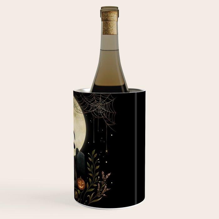 The Black Cat on Halloween Night Wine Chiller Gallery Image 3