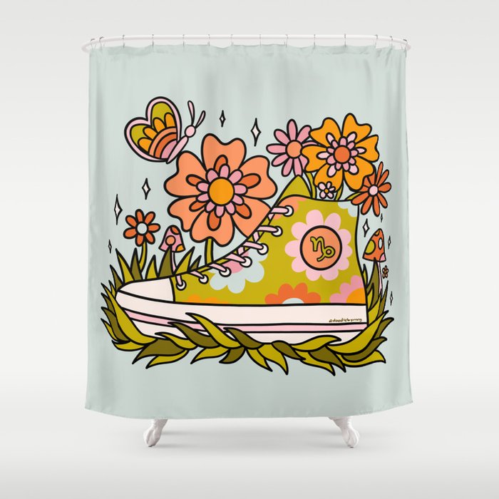 Capricorn Sneaker Shower Curtain Gallery Image 1