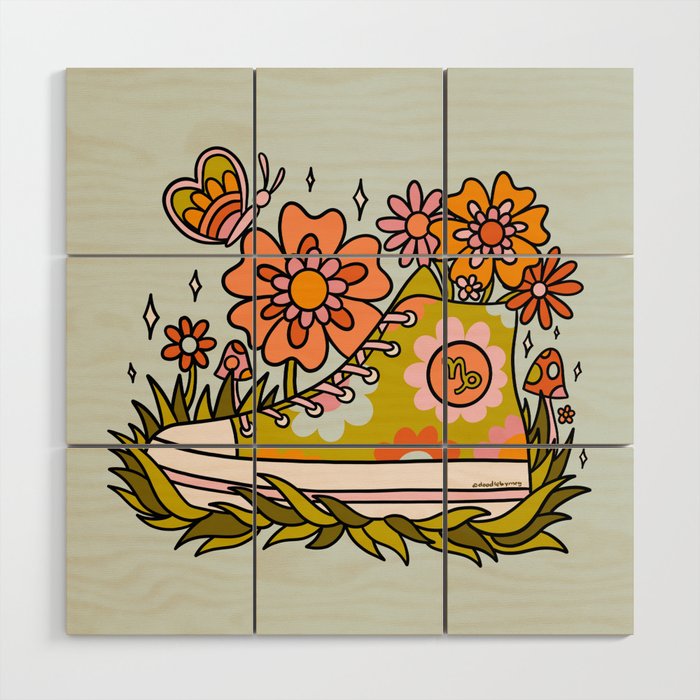 Capricorn Sneaker Wood Wall Art Gallery Image 1