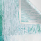 Aqua Blue Geometric Abstract Textured Painting Wall Tapestry Gallery Image 3