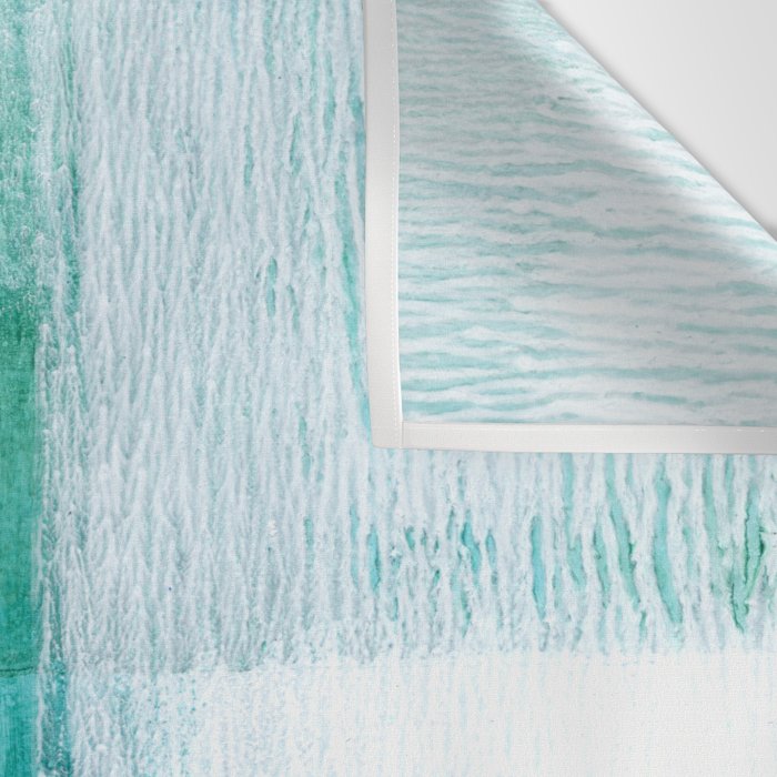 Aqua Blue Geometric Abstract Textured Painting Wall Tapestry Gallery Image 3