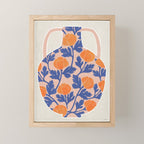 flowers and vase Mini Art Print Gallery Image 1