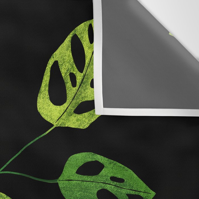 Back monstera obliqua Wall Tapestry Gallery Image 3