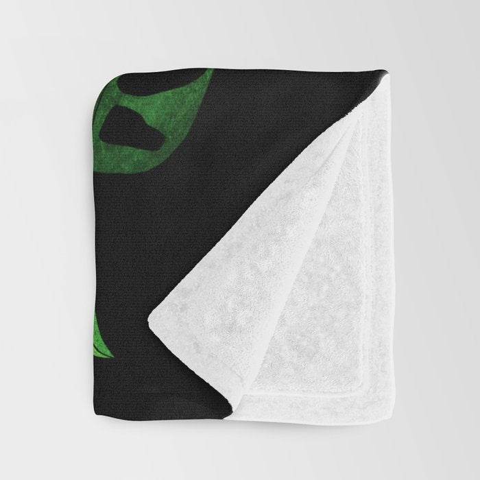 Back monstera obliqua Throw Blanket Gallery Image 3