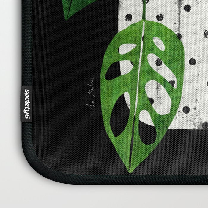 Back monstera obliqua Laptop Sleeve Gallery Image 3
