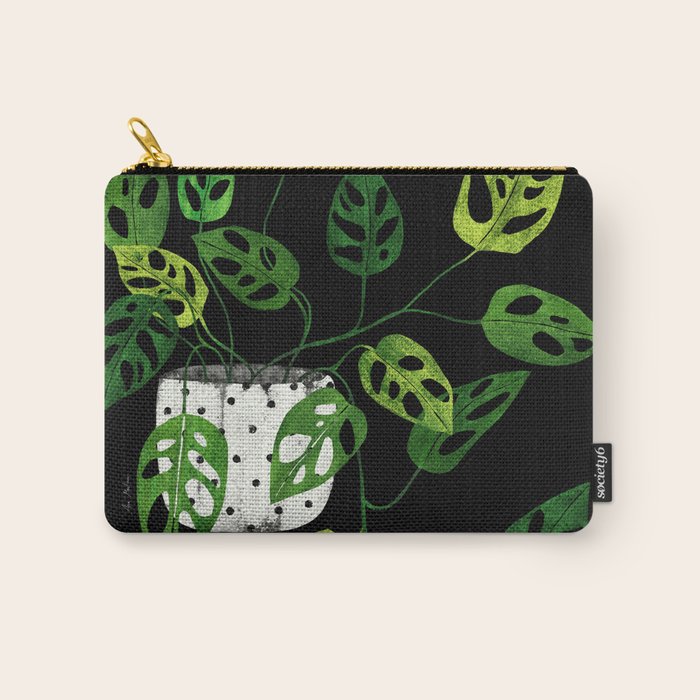 Back monstera obliqua Carry All Pouch Gallery Image 1