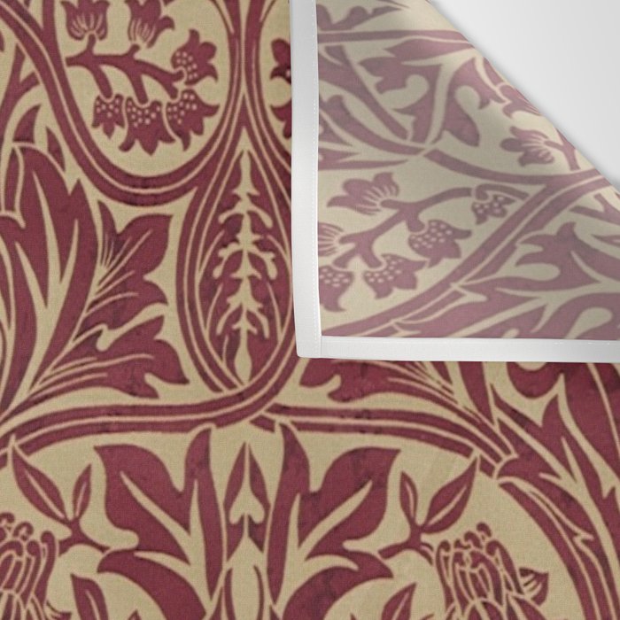 William Morris Vintage Bluebell Claret Red Gold Wall Tapestry Gallery Image 3