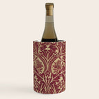William Morris Vintage Bluebell Claret Red Gold Wine Chiller Gallery Image 1