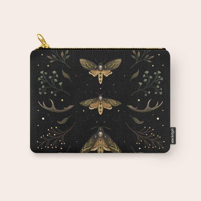 Death Head Moths Night Carry All Pouch Gallery Image 1