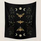 Death Head Moths Night Wall Tapestry Gallery Image 4