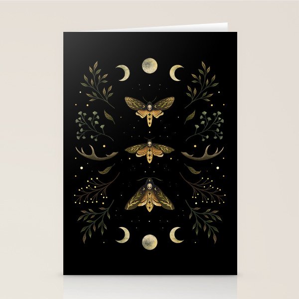 Death Head Moths Night Stationery Card Gallery Image 2