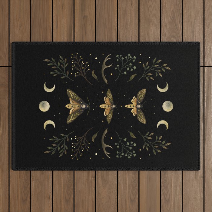 Death Head Moths Night Outdoor Rug Gallery Image 1