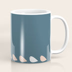 Unique Birds - Minimalist Scandi Bird Family Blue Blush White Coffee Mug Gallery Image 1