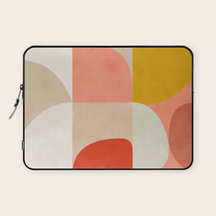 Shapes abstract pastel II Laptop Sleeve Gallery Image 1