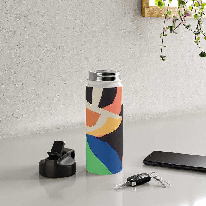 Modern Abstract Art Face 3 Water Bottle Gallery Image 4
