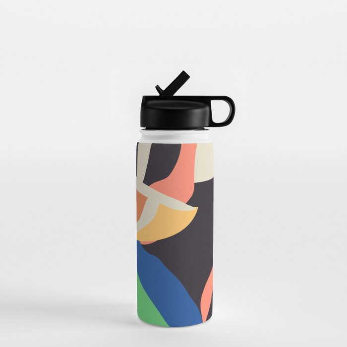 Modern Abstract Art Face 3 Water Bottle Gallery Image 1