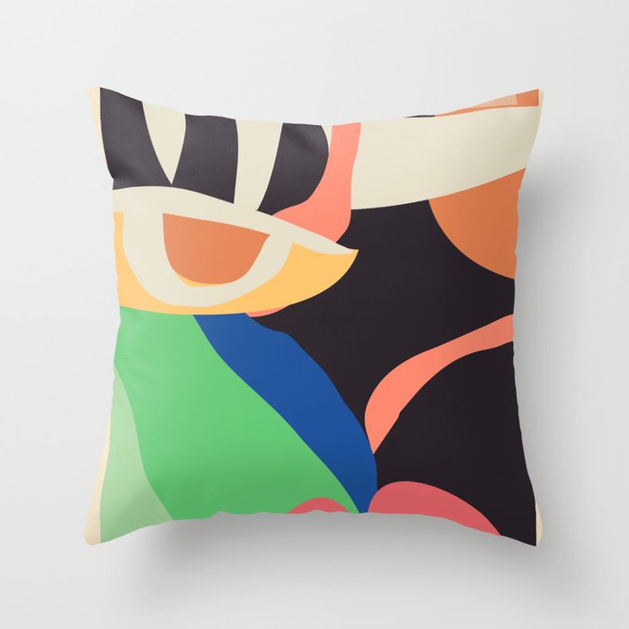 Modern Abstract Art Face 3 Throw Pillow Gallery Image 6